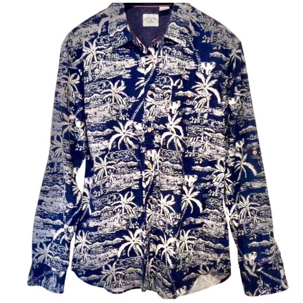 Rebel James & Charli  Island Print Button Down